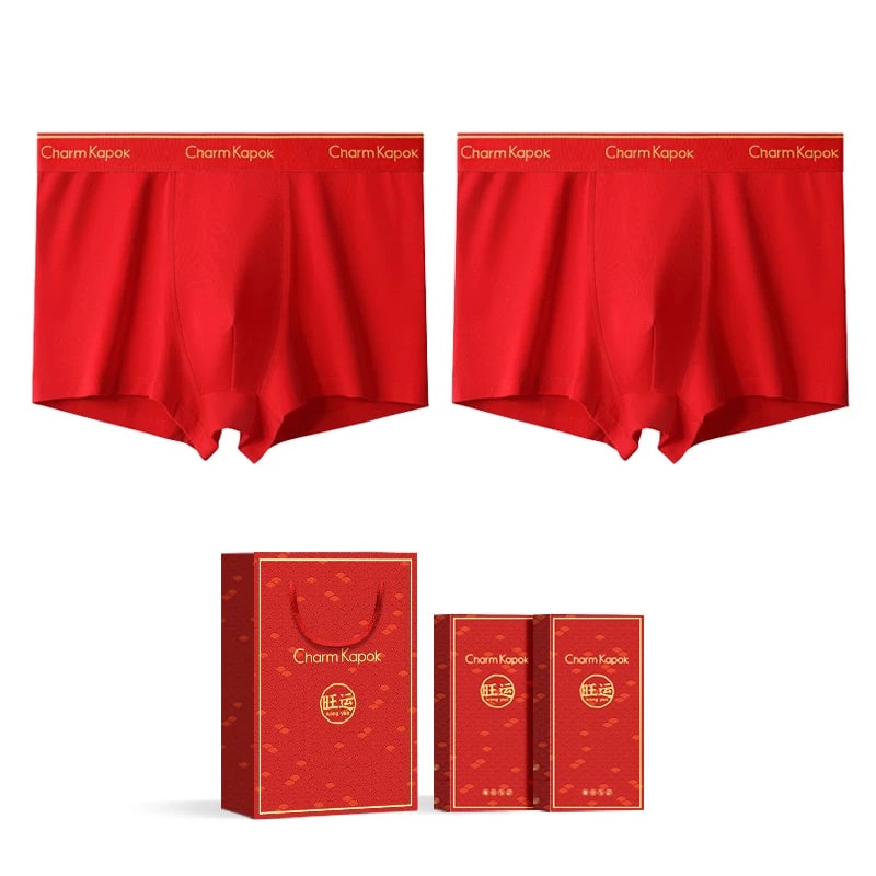 Mens Red Boxer Briefs Gift Set photo 3