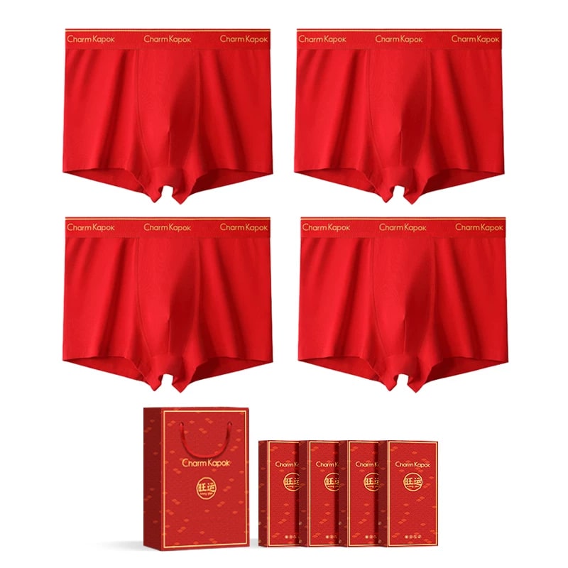 Mens Red Boxer Briefs Gift Set