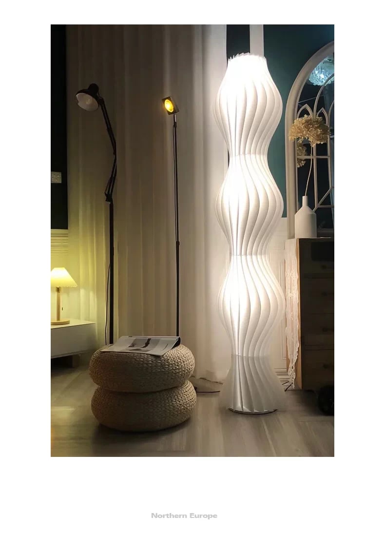 Fluted Ring Floor Lamp 170cm for Living Rooms and Studios photo 6