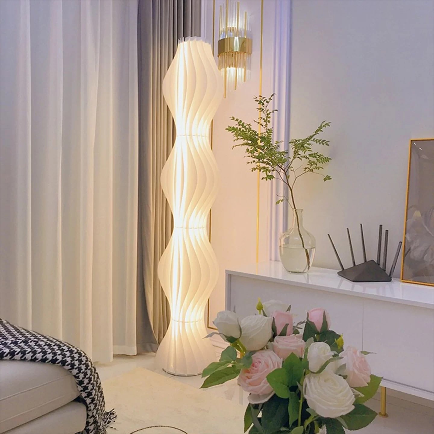 Fluted Ring Floor Lamp 170cm for Living Rooms and Studios photo 3