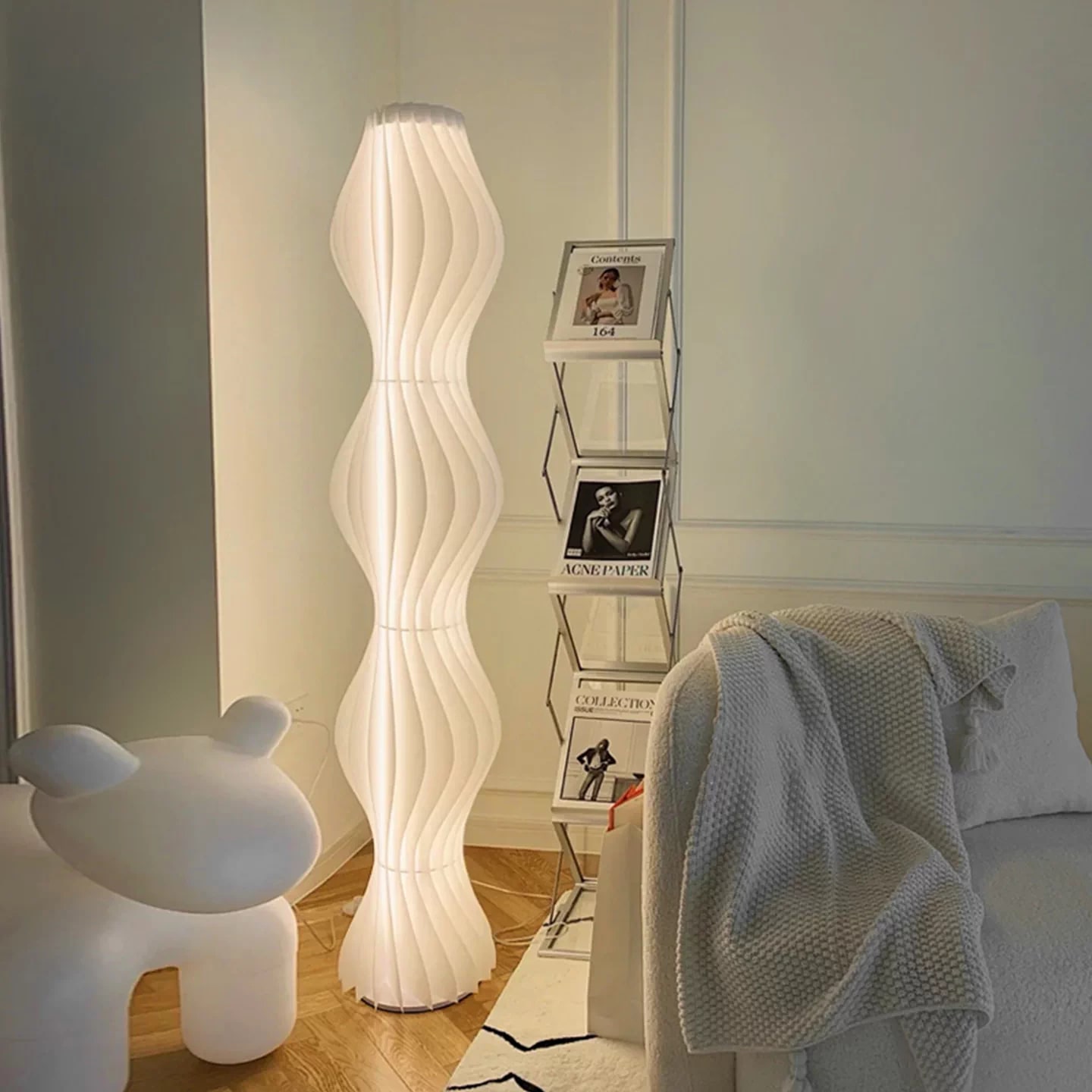Fluted Ring Floor Lamp 170cm for Living Rooms and Studios photo 2