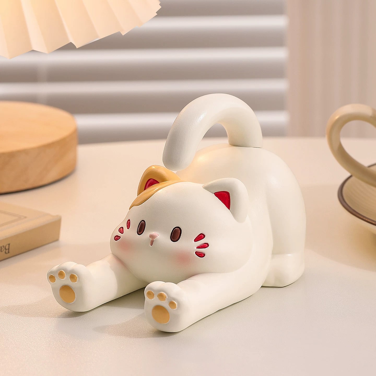 Resin Cat Phone Stand Desk Ornament photo 3