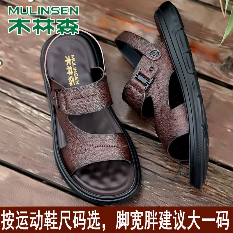 Mulinsen Men's Leather Slide Sandals — Fashion on G+ Market