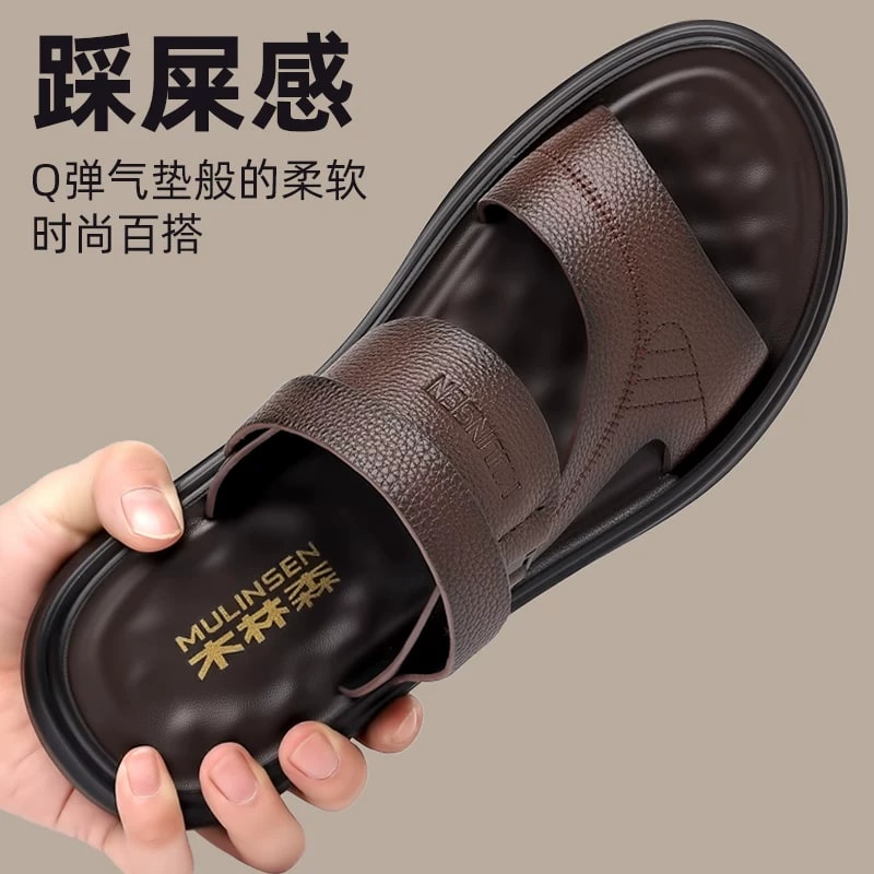 Mulinsen Men's Leather Slide Sandals photo 4