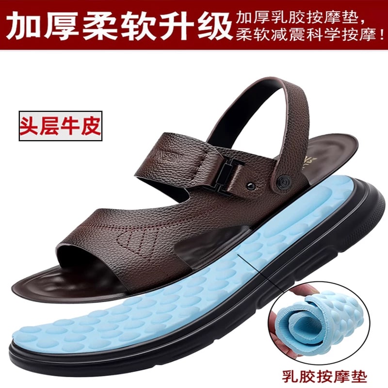 Mulinsen Men's Leather Slide Sandals photo 5