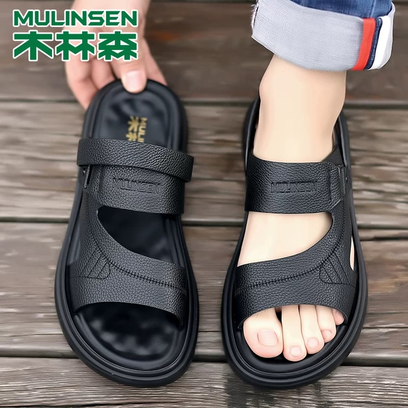 Mulinsen Men's Leather Slide Sandals photo 6