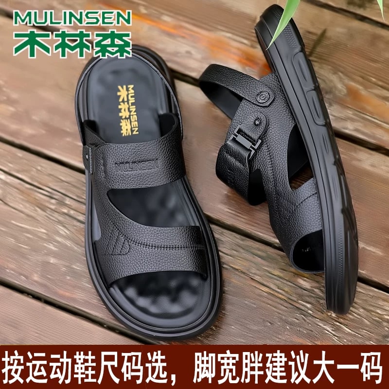 Mulinsen Men's Leather Slide Sandals photo 2