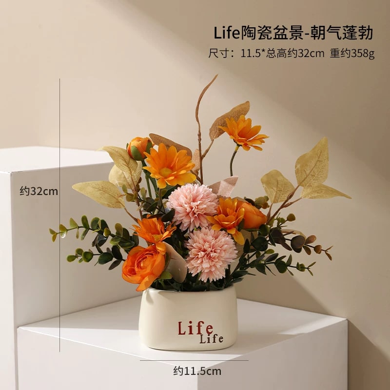 Ceramic Vase with Artificial Flower Arrangement — Home & Furniture on G+ Market