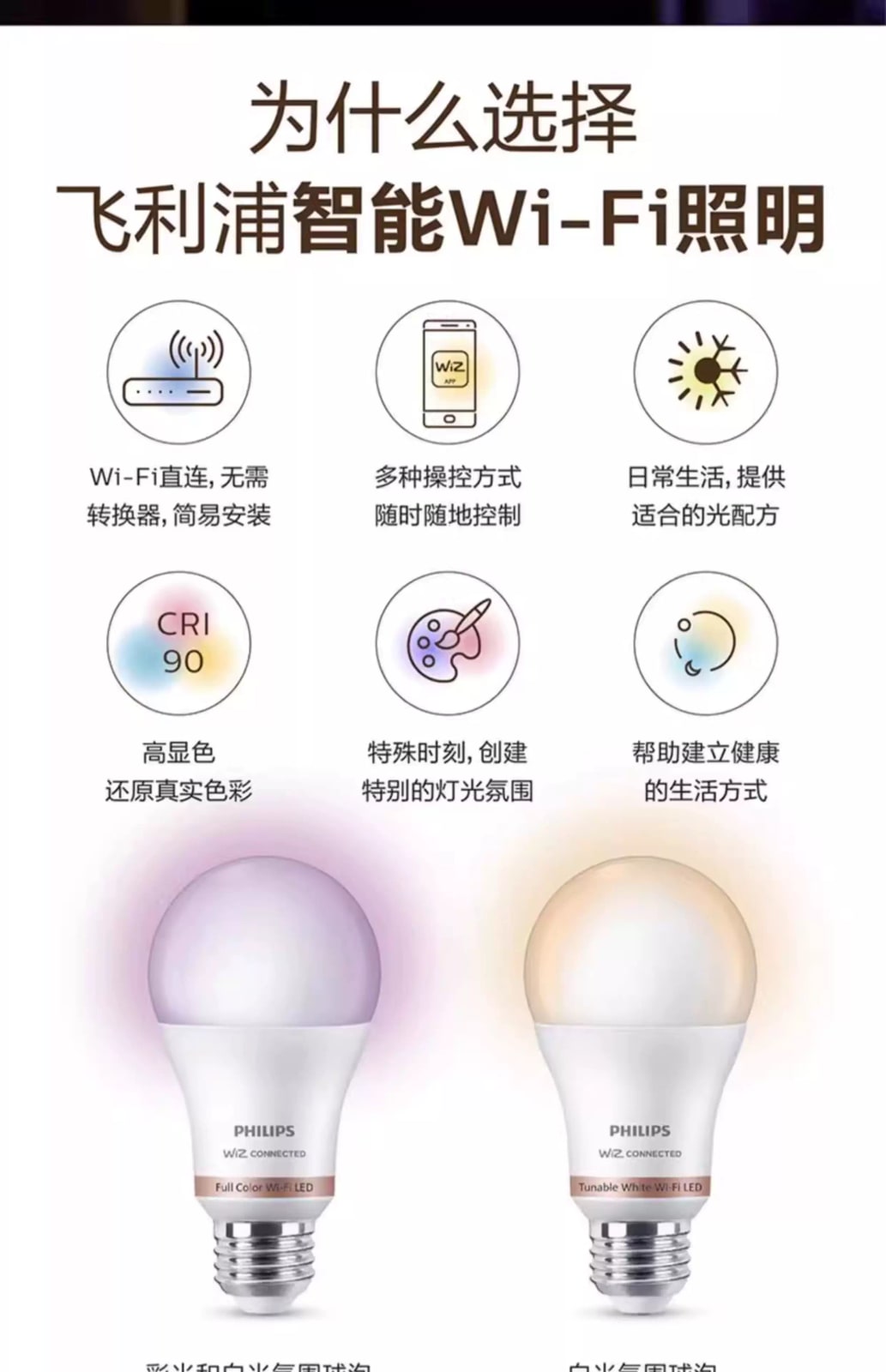 Philips WiZ Full-Colour Wi-Fi Smart LED Bulb photo 6