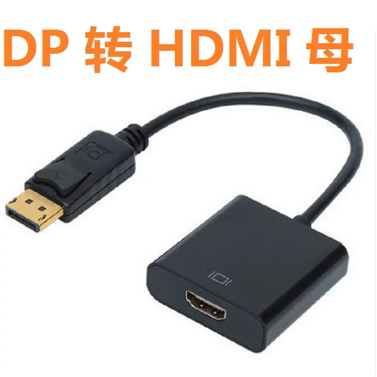 25 cm DisplayPort to HDMI or VGA Female Adapter