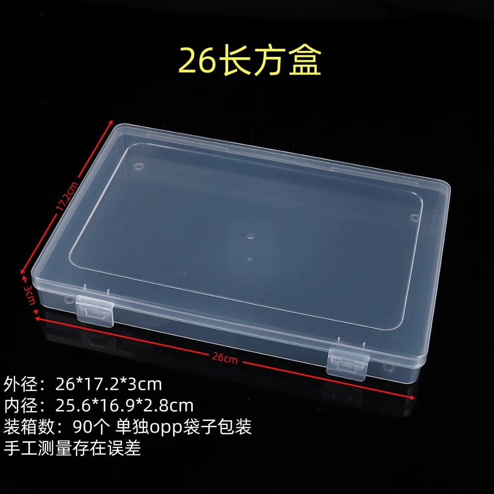 Clear PP Rectangular Storage Box for Desk and Documents photo 6