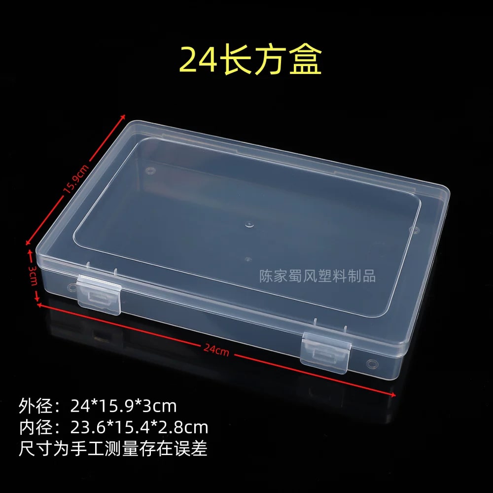 Clear PP Rectangular Storage Box for Desk and Documents photo 4