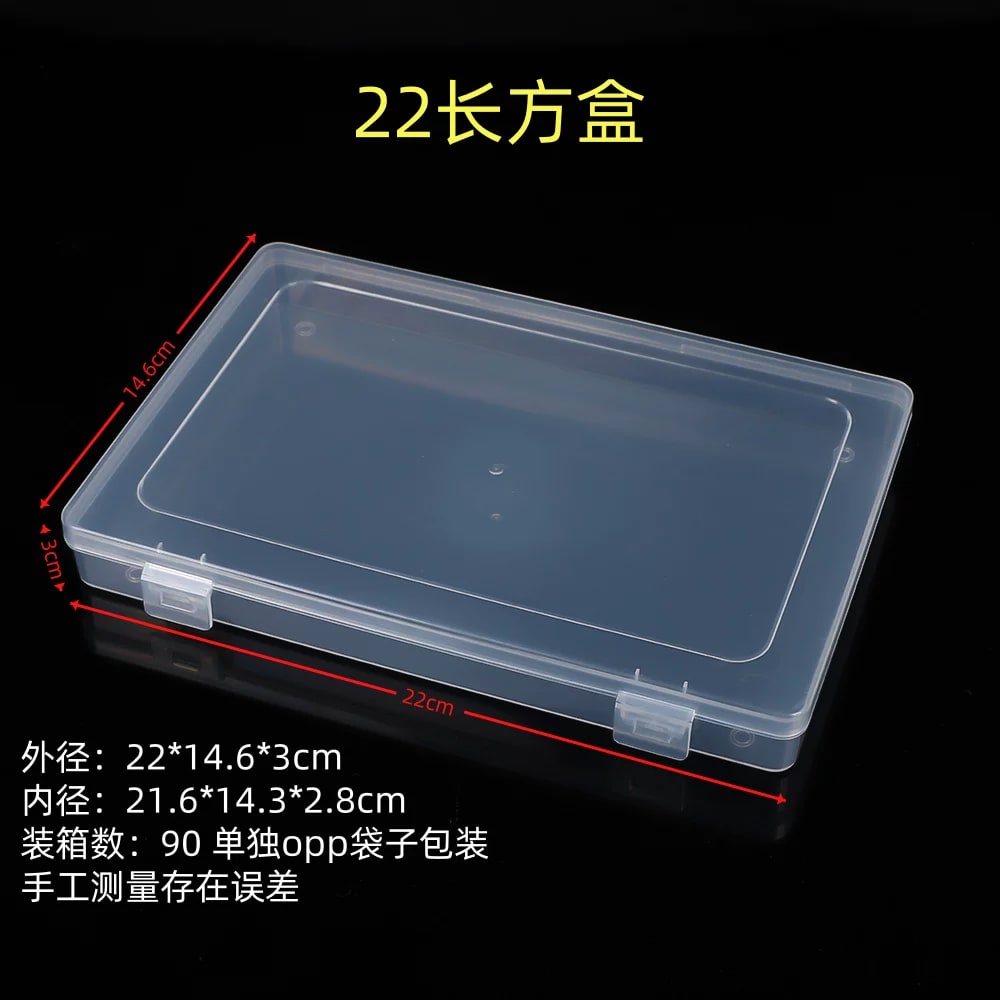 Clear PP Rectangular Storage Box for Desk and Documents photo 3