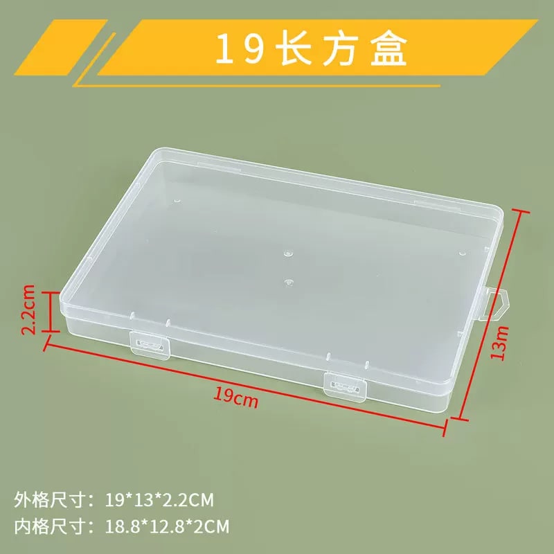 Clear PP Rectangular Storage Box for Desk and Documents