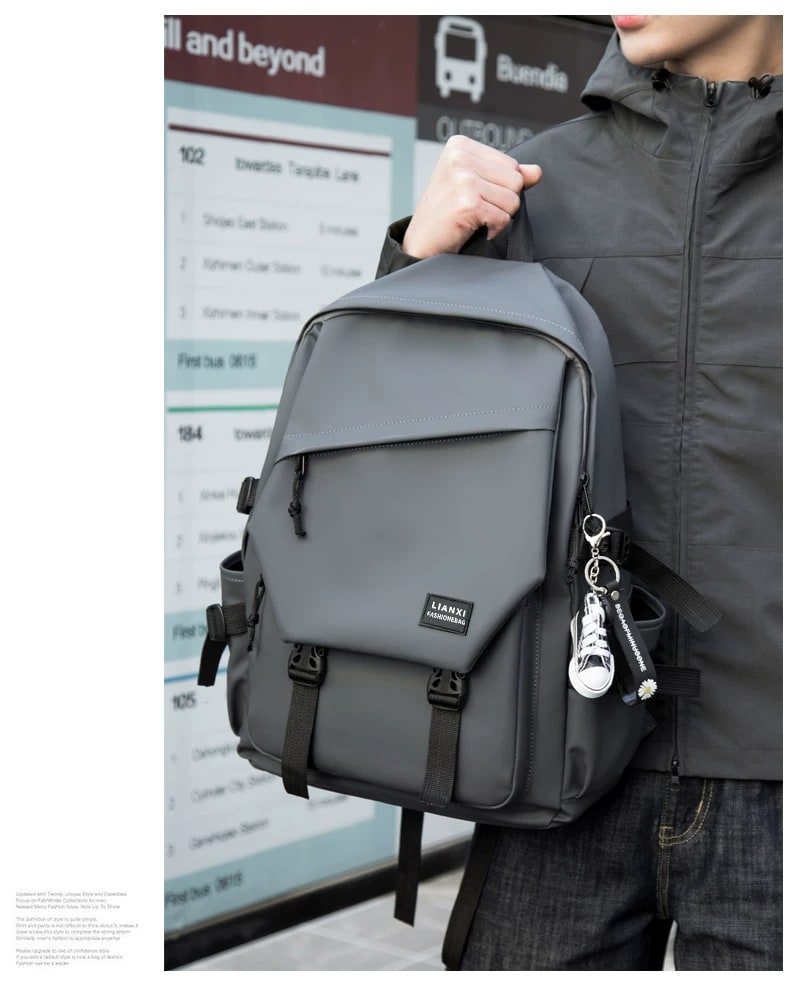 Men's Large-Capacity Casual Laptop Backpack photo 3