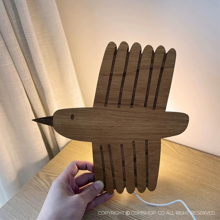 Wooden Bird LED Wall Light photo 6