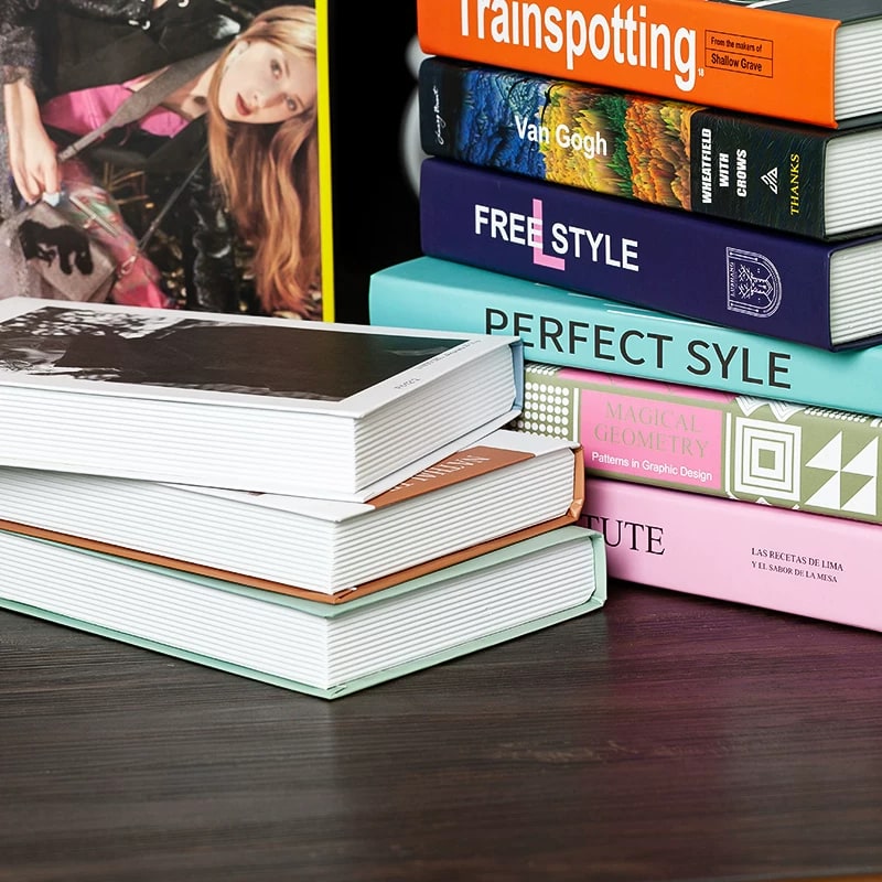 Decorative Faux Book Stack for Shelf Styling photo 6