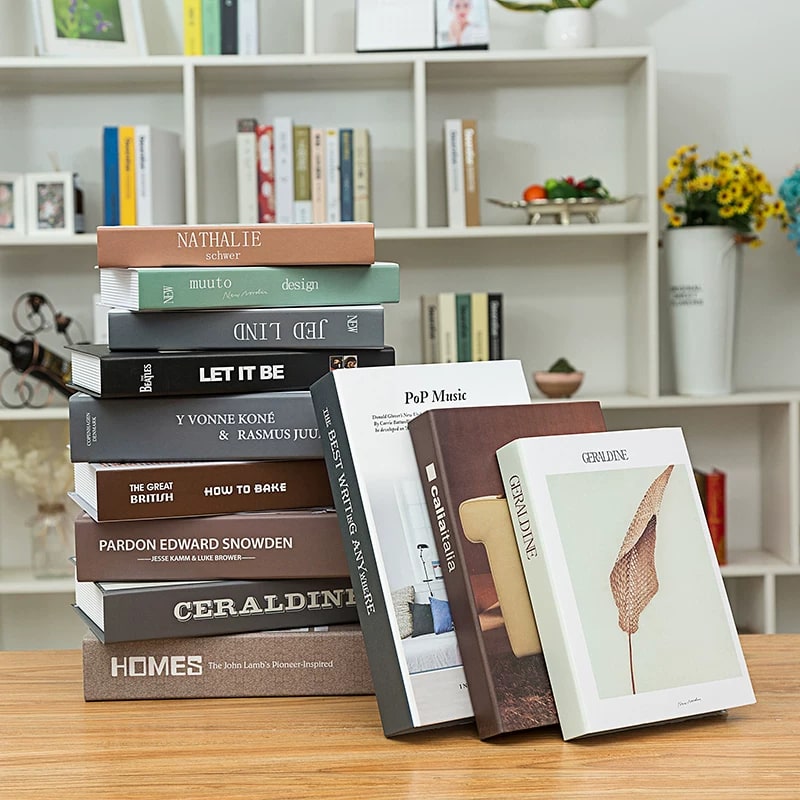 Decorative Faux Book Stack for Shelf Styling photo 6