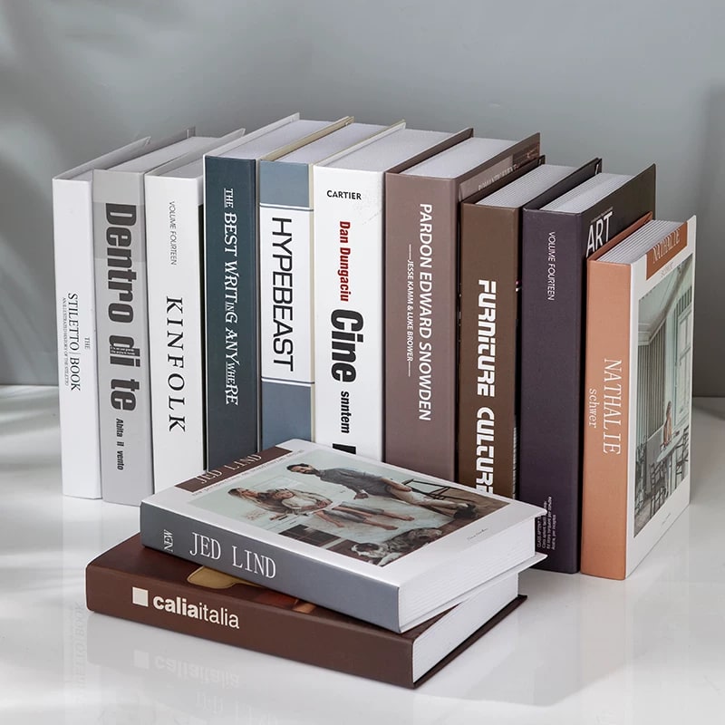 Decorative Faux Book Stack for Shelf Styling photo 4