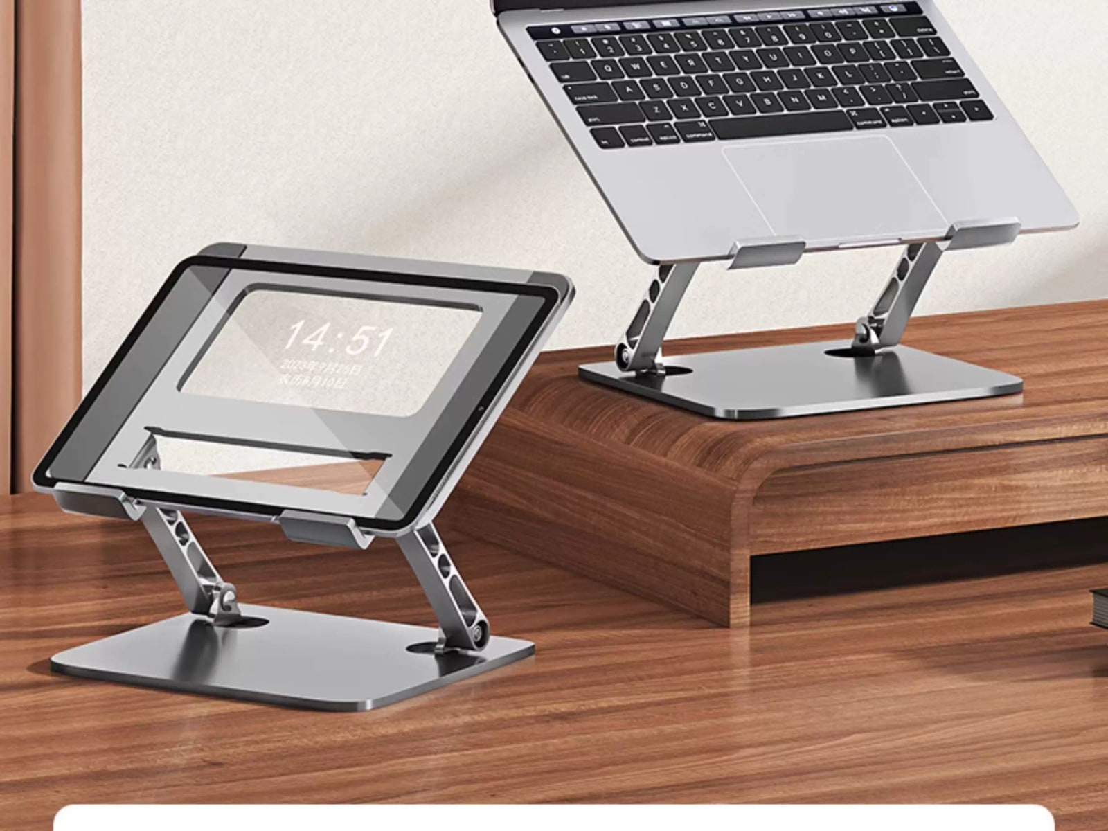 Nubolan C1720 Carbon Steel Laptop Stand - Adjustable & Foldable — Electronics on G+ Market