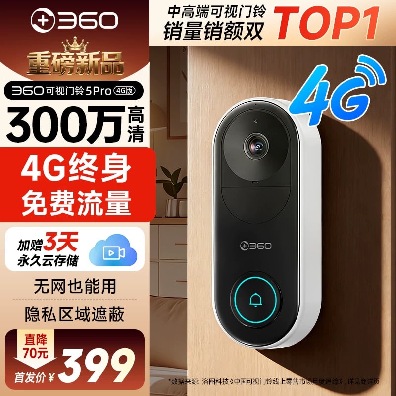 360 5Pro 4G Smart Video Doorbell photo 5