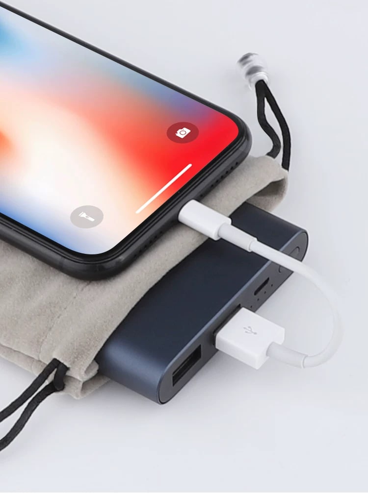 Soft Drawstring Electronics Storage Pouch photo 2