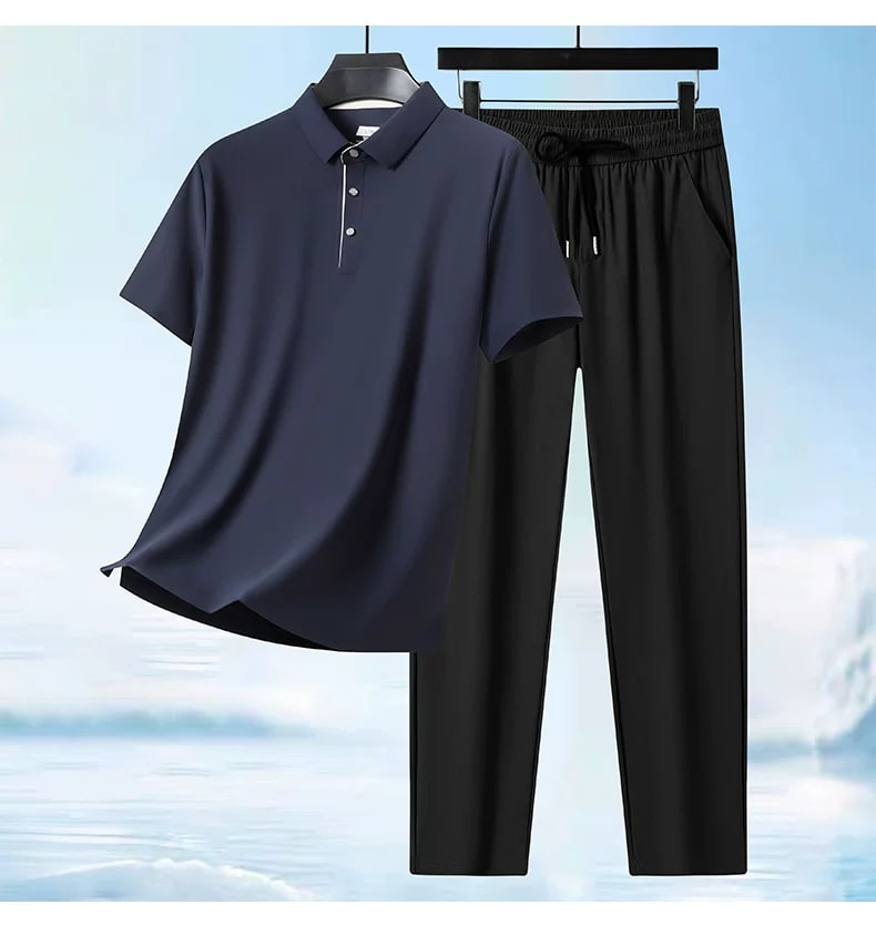 Men's Lightweight Polo Shirt and Trousers Set photo 2
