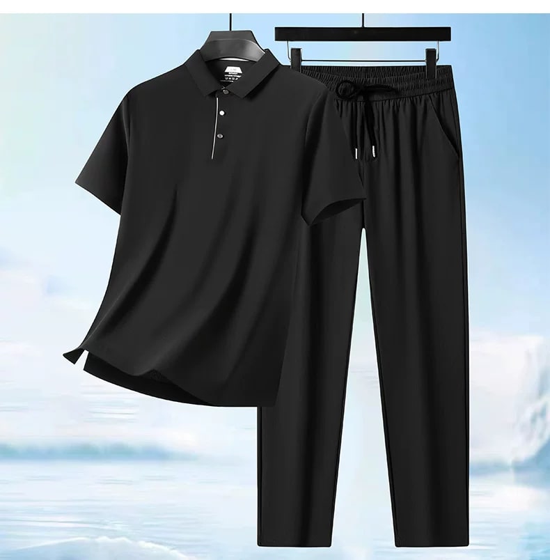 Men's Lightweight Polo Shirt and Trousers Set photo 4