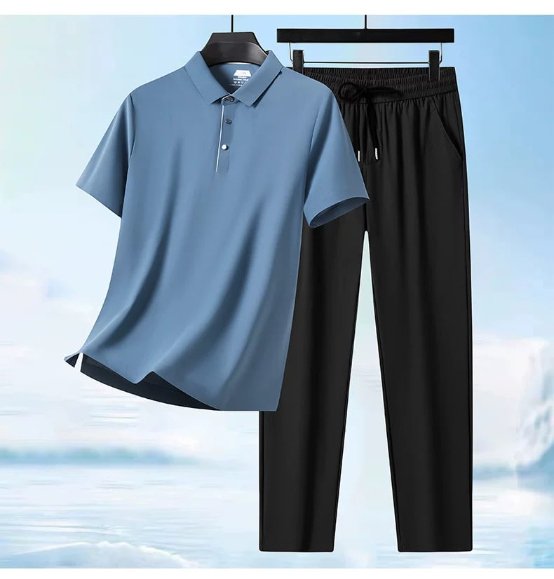 Men's Lightweight Polo Shirt and Trousers Set — Fashion on G+ Market
