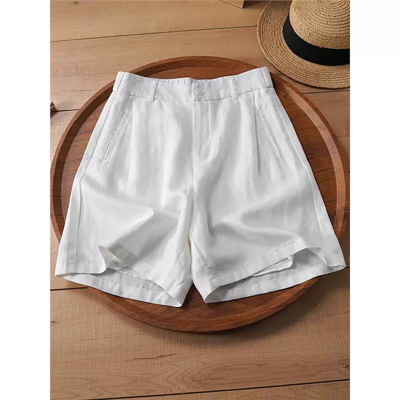 Women's Tencel-Linen High-Waist Shorts photo 6
