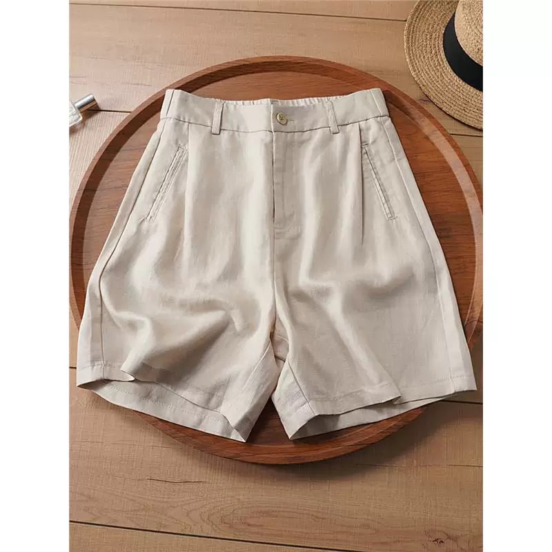 Women's Tencel-Linen High-Waist Shorts photo 5