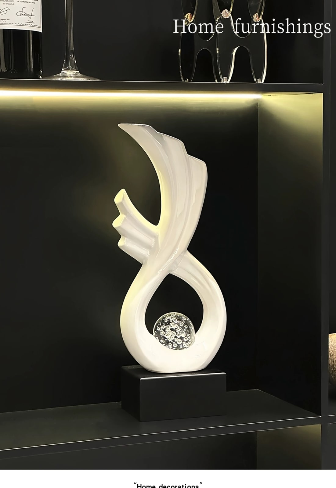 Ceramic Abstract Sculpture Ornament Pair photo 5