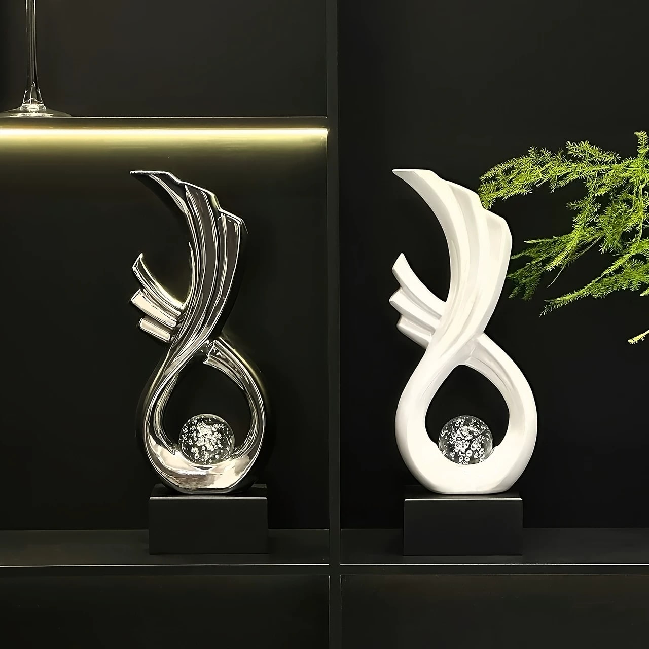 Ceramic Abstract Sculpture Ornament Pair — Home & Furniture on G+ Market