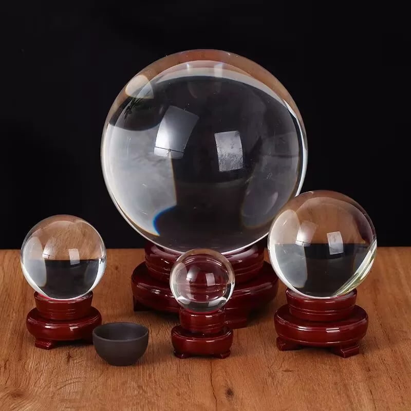 Clear Crystal Decorative Sphere photo 4