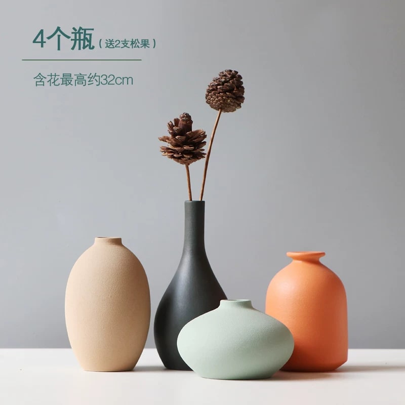 Matte Ceramic Bud Vase Set