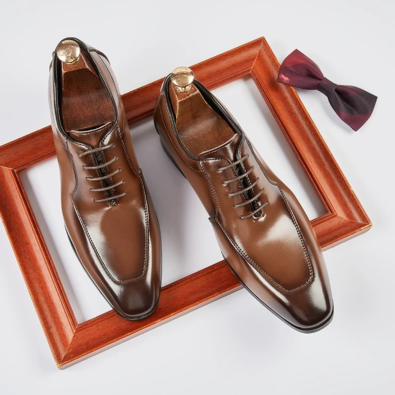 Men's Formal Lace-up Square Toe Oxford Shoes photo 4