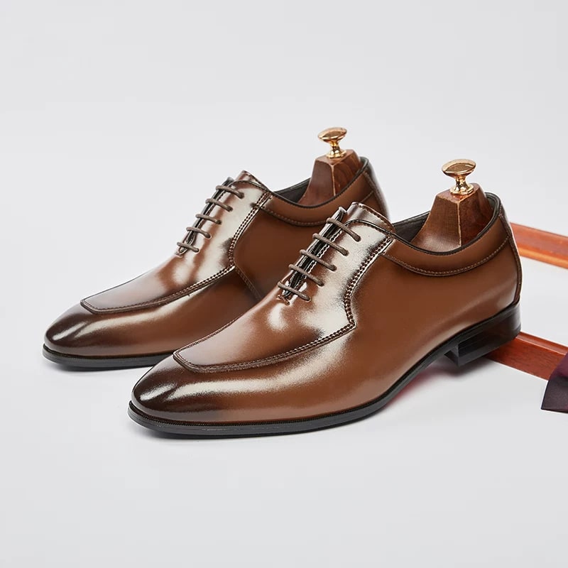 Men's Formal Lace-up Square Toe Oxford Shoes photo 2
