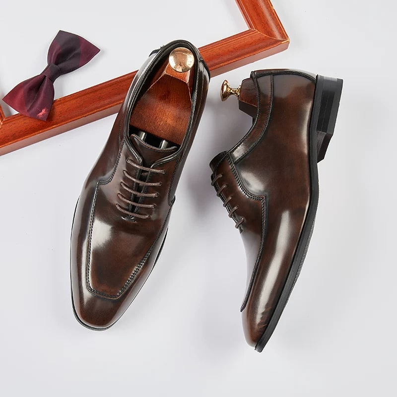 Men's Formal Lace-up Square Toe Oxford Shoes photo 6