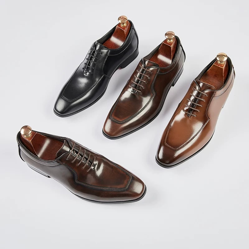 Men's Formal Lace-up Square Toe Oxford Shoes photo 5