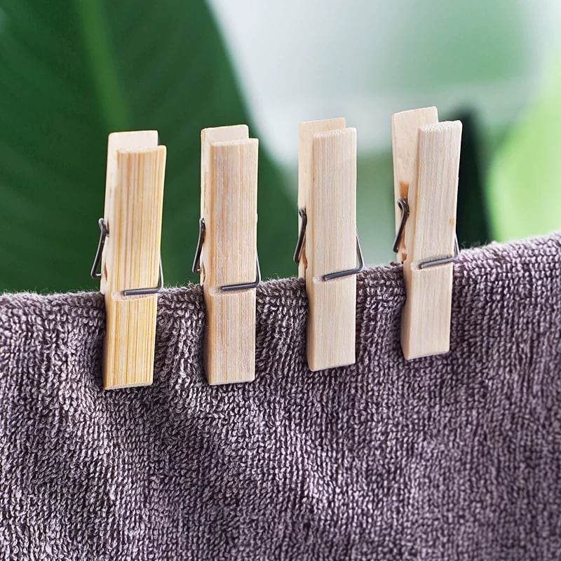 Bamboo Wooden Clothespins, Windproof Laundry Clips — Home & Furniture on G+ Market
