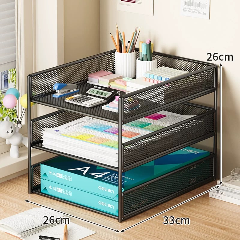 Metal Mesh A4 Desktop File Rack Organiser photo 4