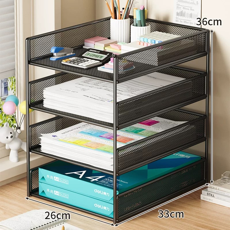 Metal Mesh A4 Desktop File Rack Organiser photo 5