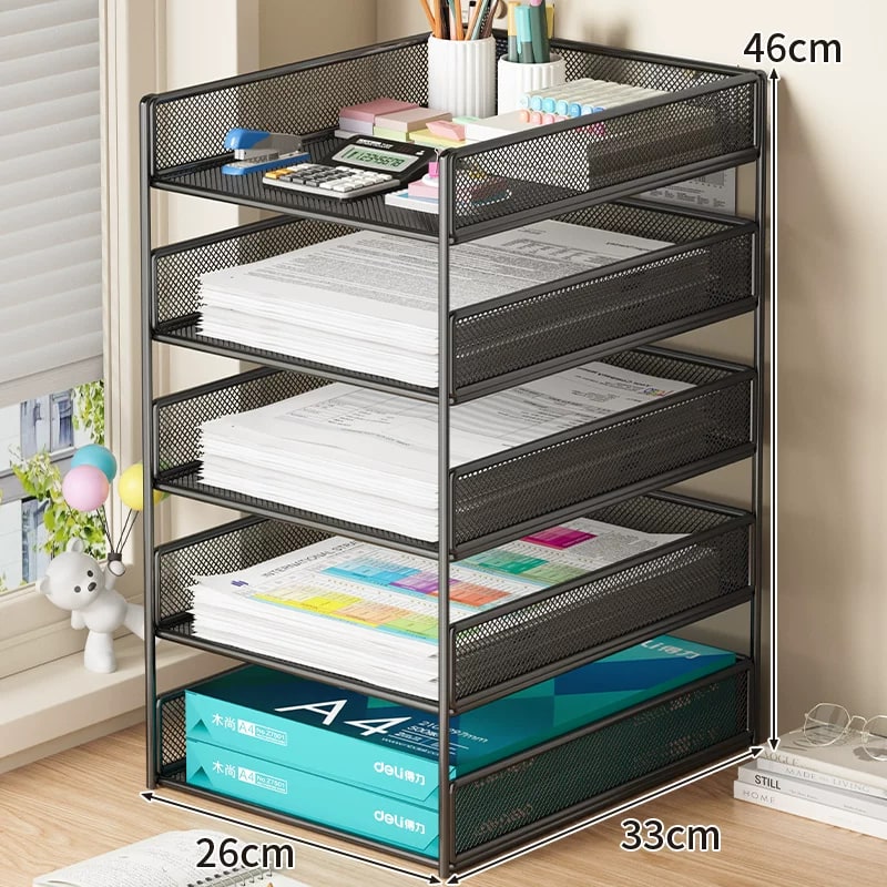 Metal Mesh A4 Desktop File Rack Organiser photo 6