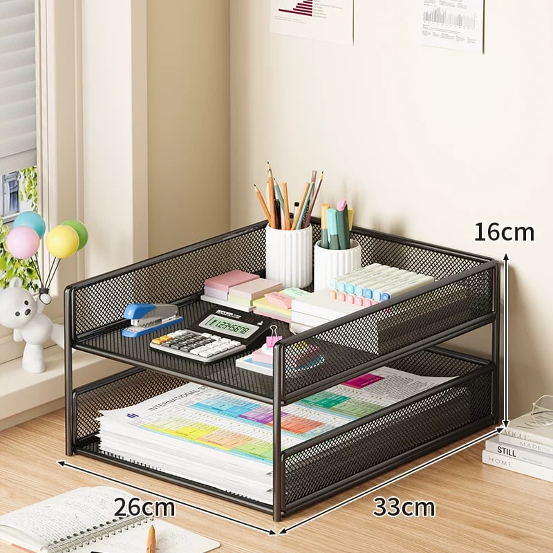 Metal Mesh A4 Desktop File Rack Organiser photo 3