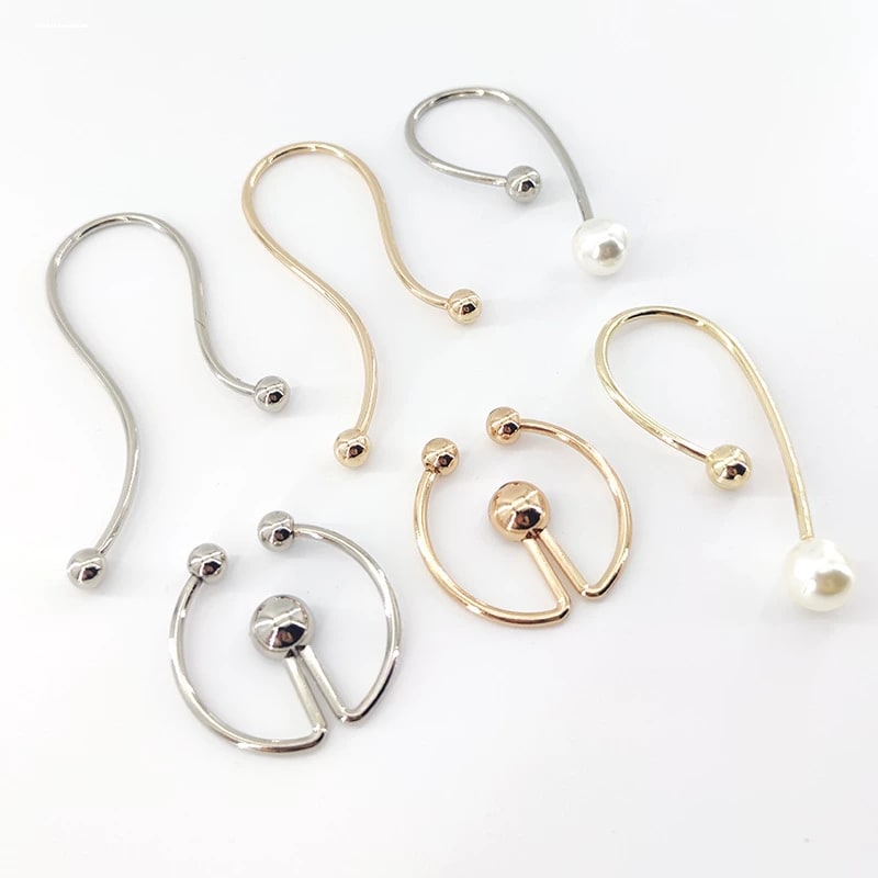 Pearl Spiral Garment Fastener Brooch photo 3