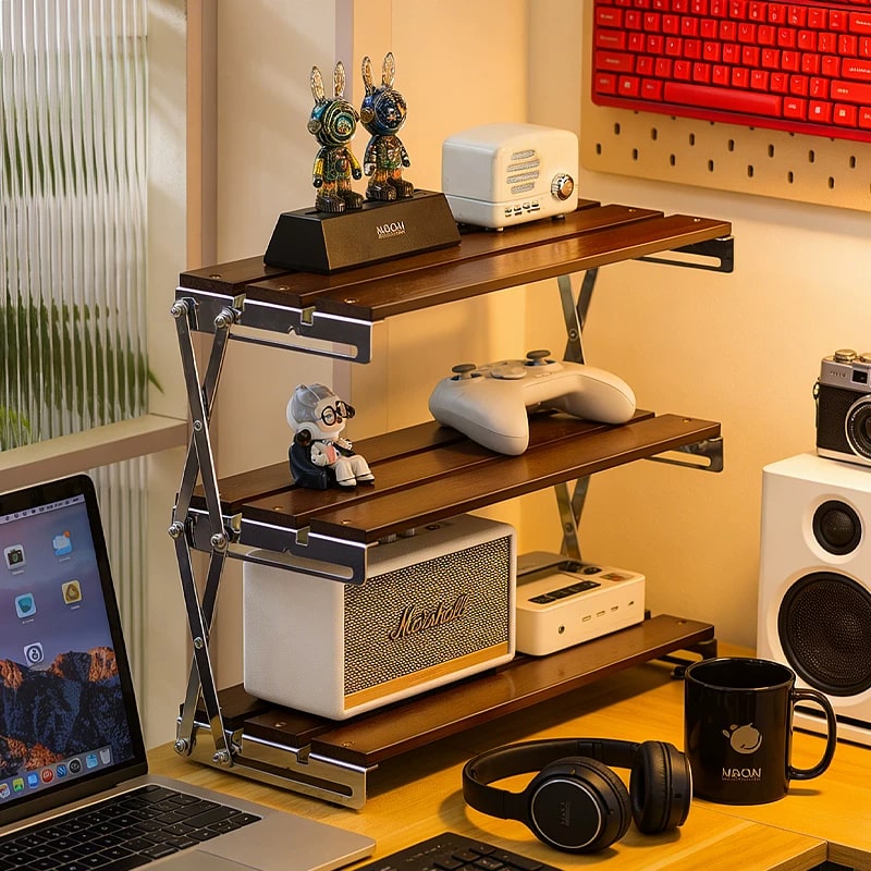 Foldable Two-Tier Desktop Shelf Organiser photo 5