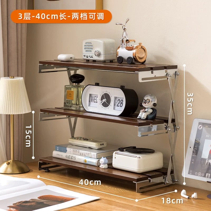 Foldable Two-Tier Desktop Shelf Organiser photo 4