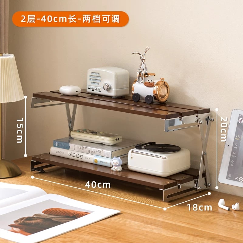 Foldable Two-Tier Desktop Shelf Organiser photo 2