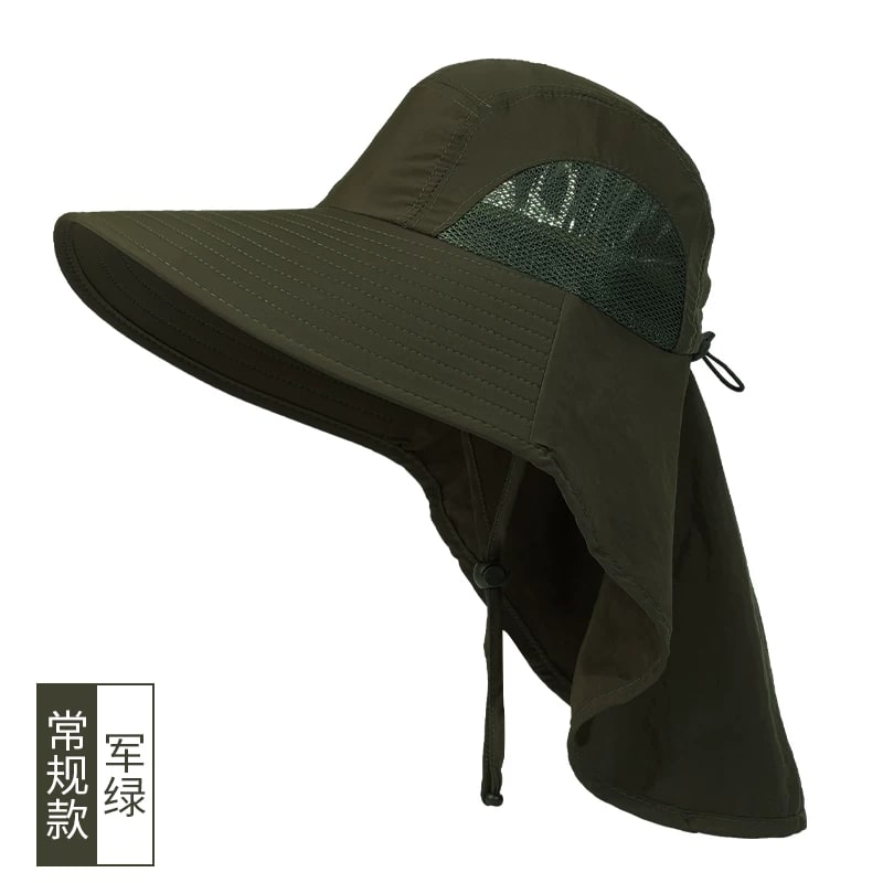 Wide-Brim UV Sun Hat with Neck Flap photo 5