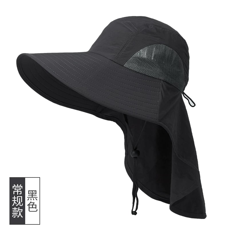 Wide-Brim UV Sun Hat with Neck Flap photo 4
